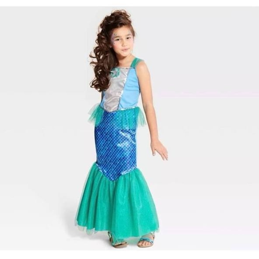 Kids' Magical Mermaid Halloween Costume Dress - Hyde & EEK - size L (12-14) -new
